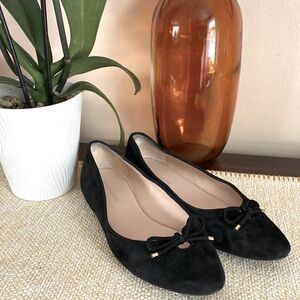 Stuart Weitzman Black Suede Flats